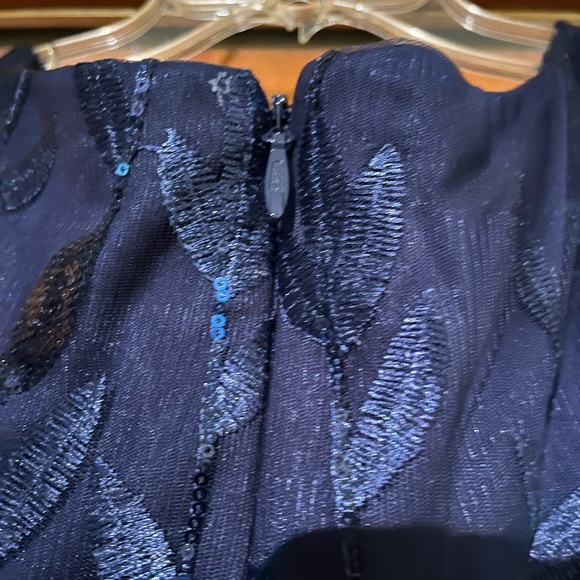 Full length navy lace trumpet formal dress size 14, new